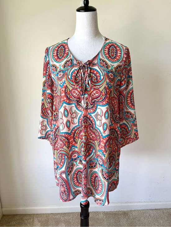 Show Me Your MuMu Tops - SHOW ME YOUR MUMU Lulu Paisley Tunic Cover Up Mini Dress—SZ. Small